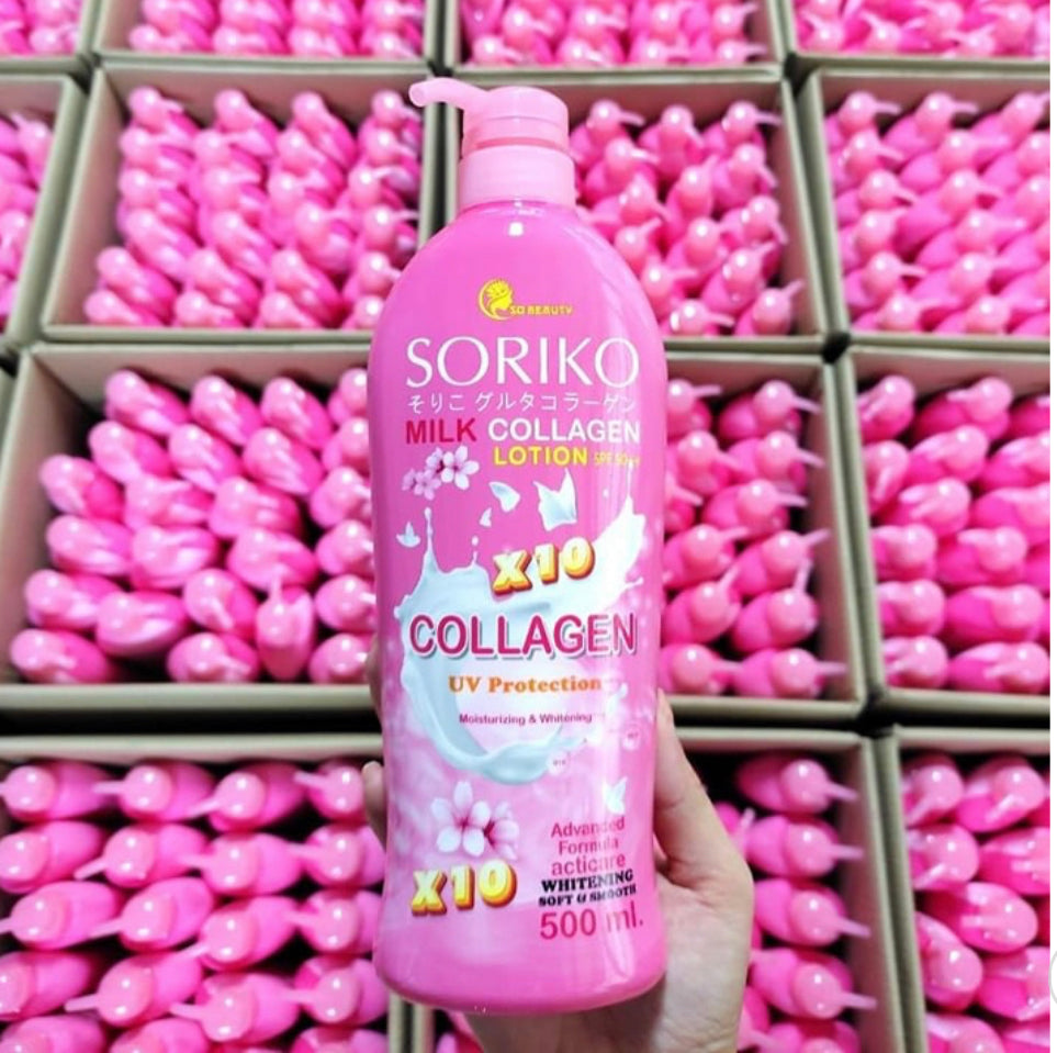 Soriko Collagen Milk Whitening Lotion or Soap