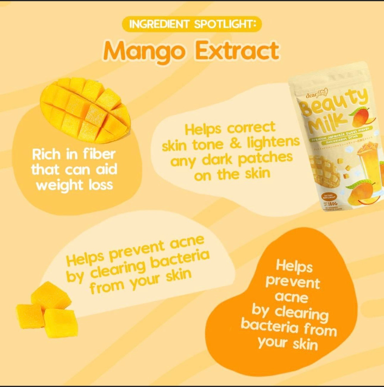 Dear Face Beauty Milk Mango Collagen Antioxidant