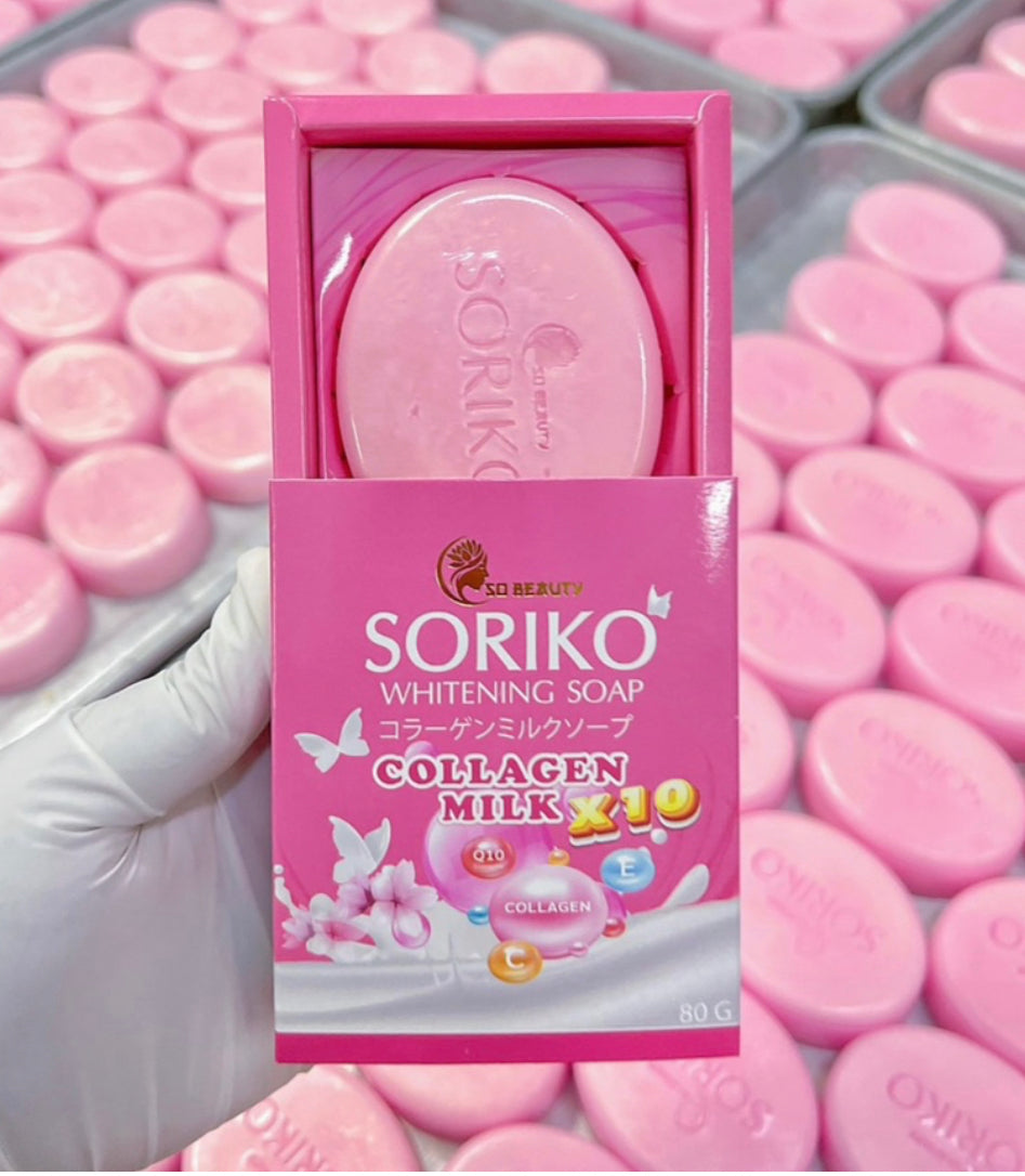 Soriko Collagen Milk Whitening Lotion or Soap