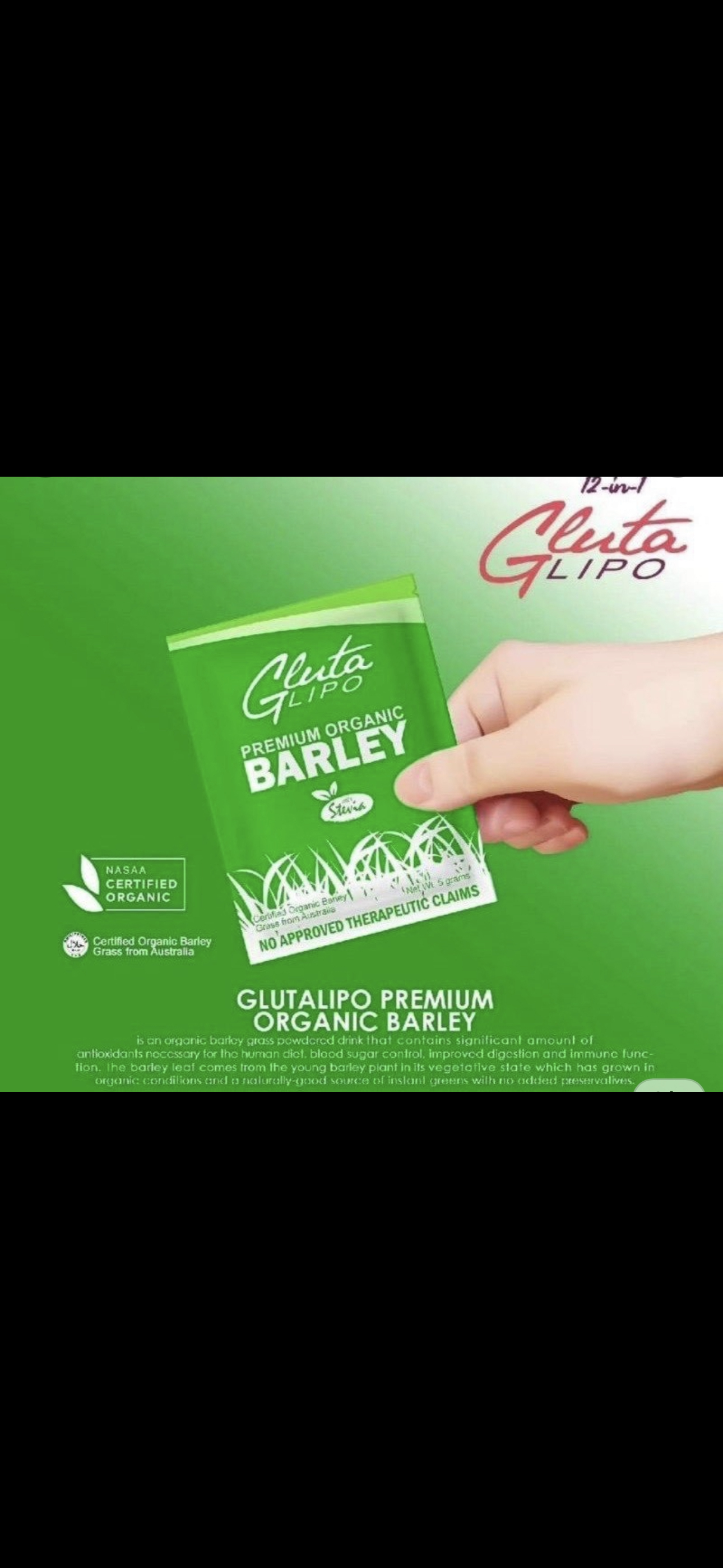 Gluta lipo premium organic barley