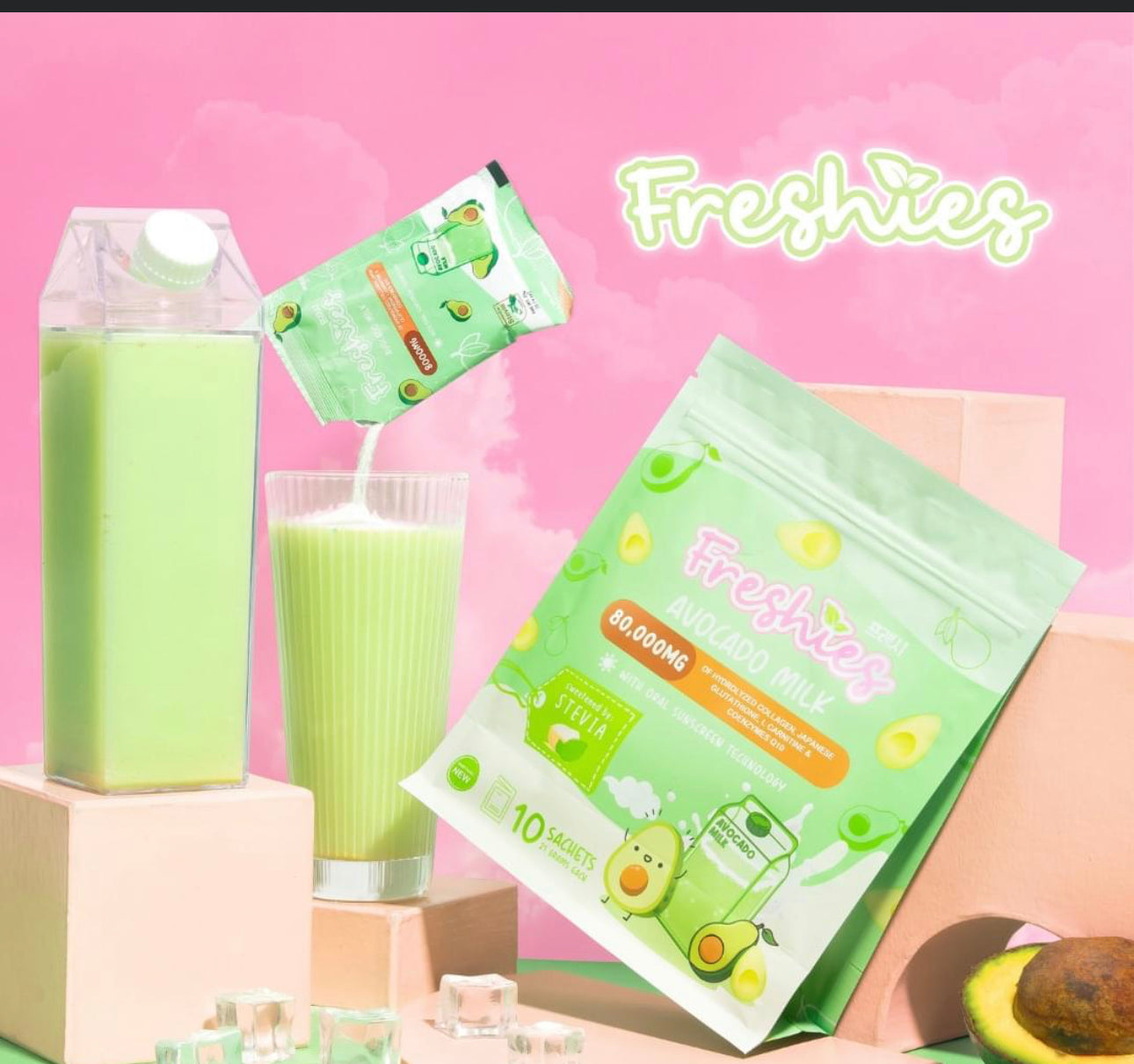 Freshies Avocado Milk with Gluta and Collagen
