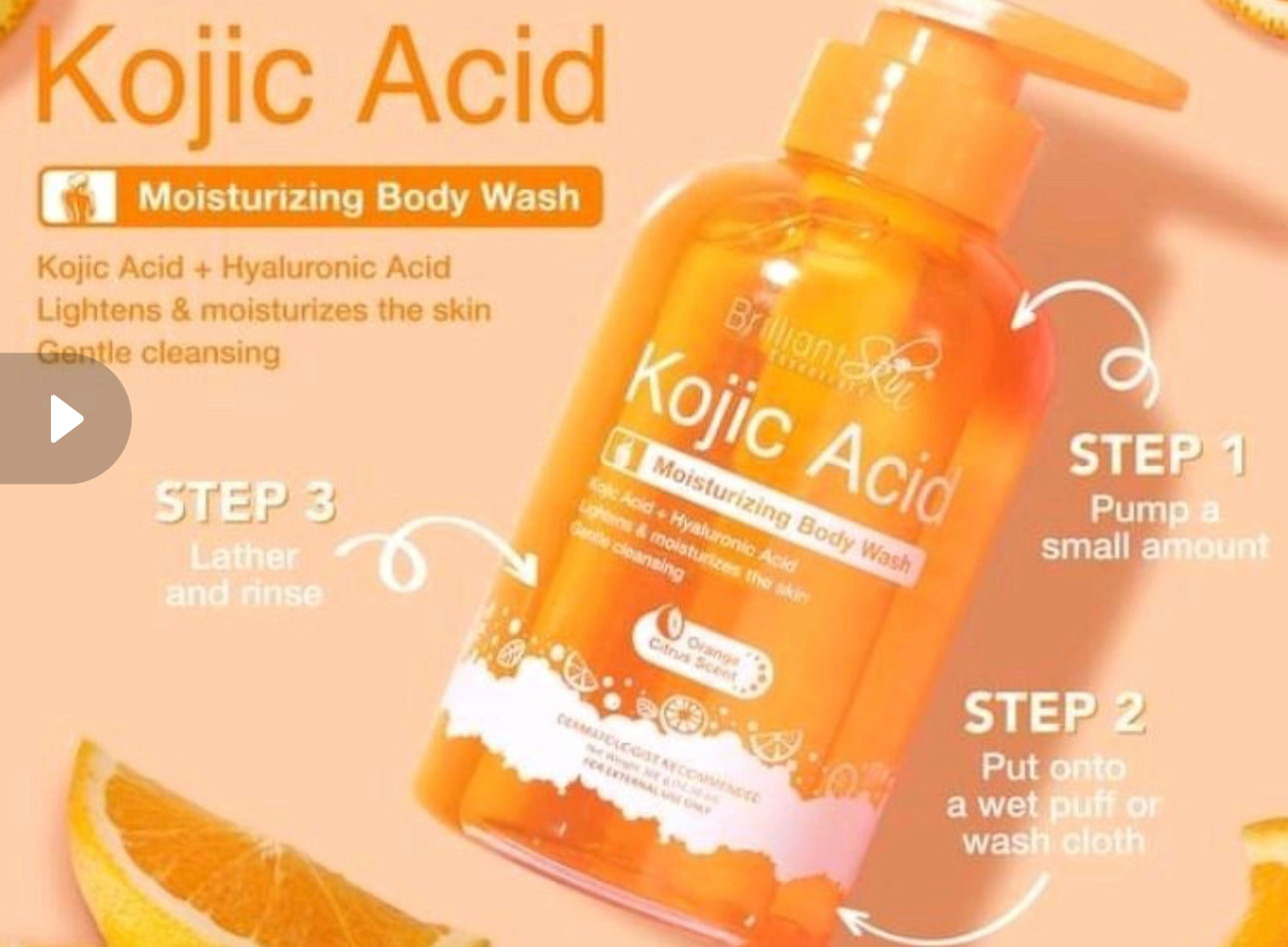 Brilliant Kojic Acid Moisturizing Body Wash