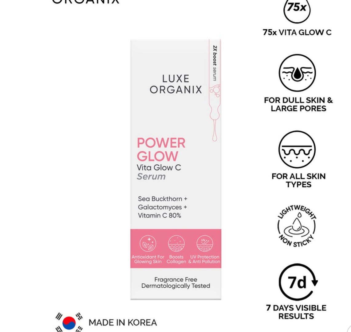 Luxe organix power glow vita c serum 30ml