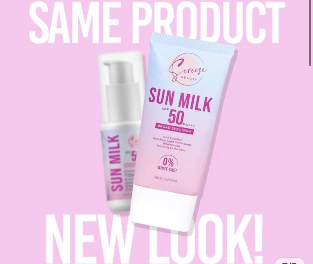 Sereese Beauty Sun Milk Version 2 SPF50